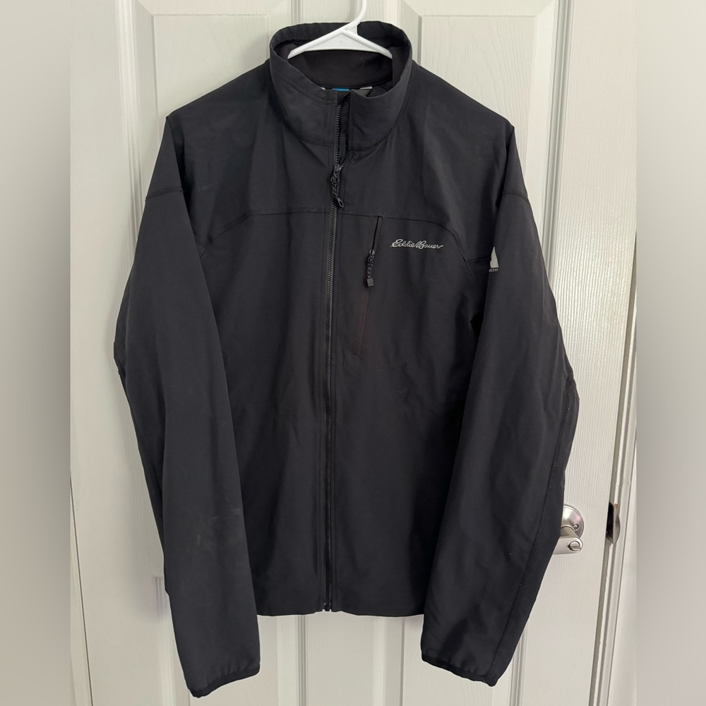 Eddie Bauer Black Windbreaker Jacket